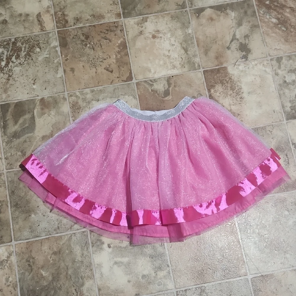 Disney Pink and White Tulle Skirt for Kids Sz S-6- 6X.